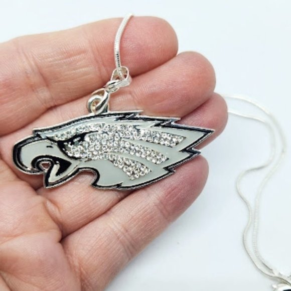 New rhinestone Philadelphia Eagles necklace - Picture 2 of 2